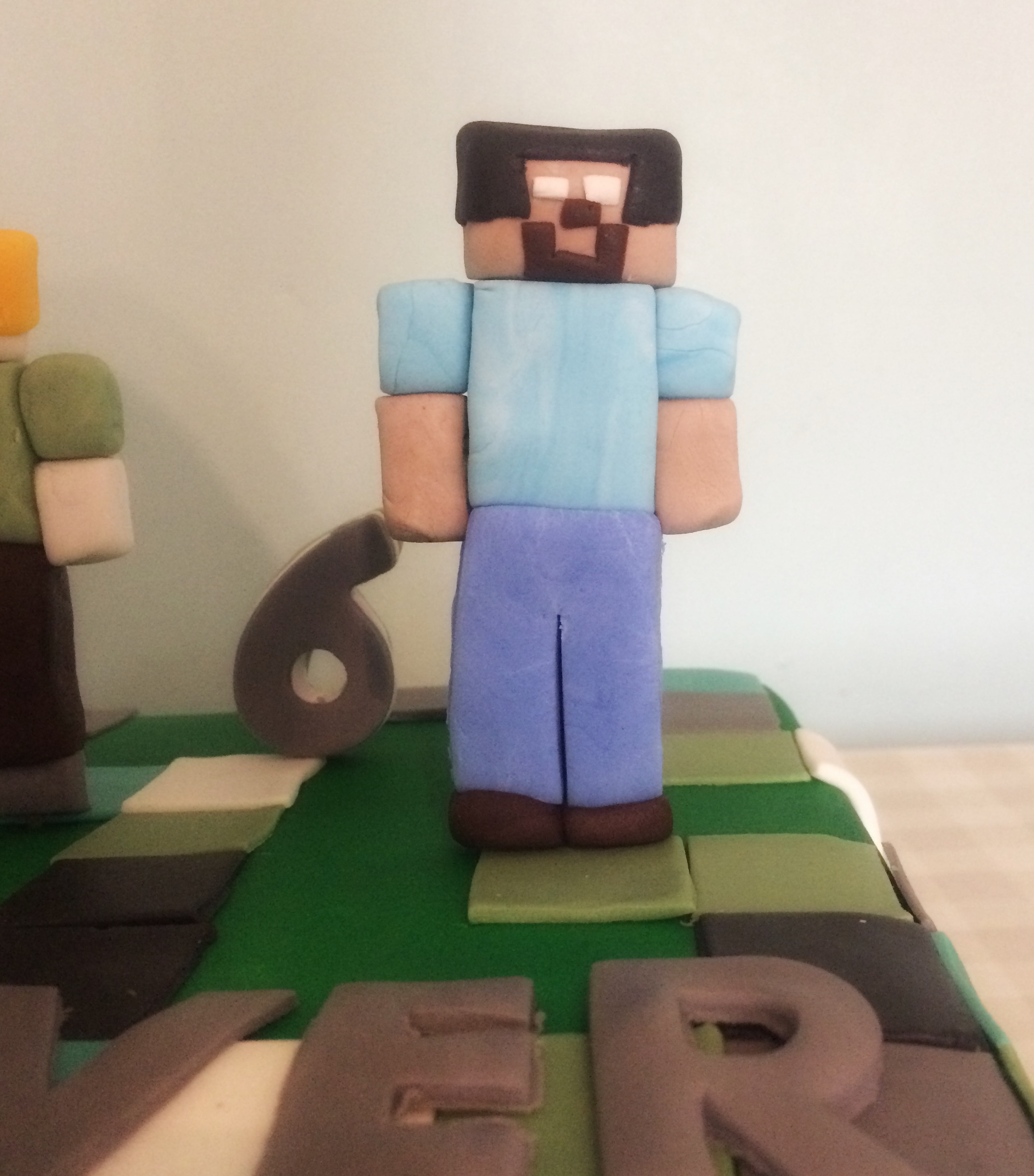 Minecraft birthday cake with Herobrine face. TNT made of twizzlers to hold  bday candles… | Minecraft birthday cake, Mind craft birthday party,  Birthday party crafts